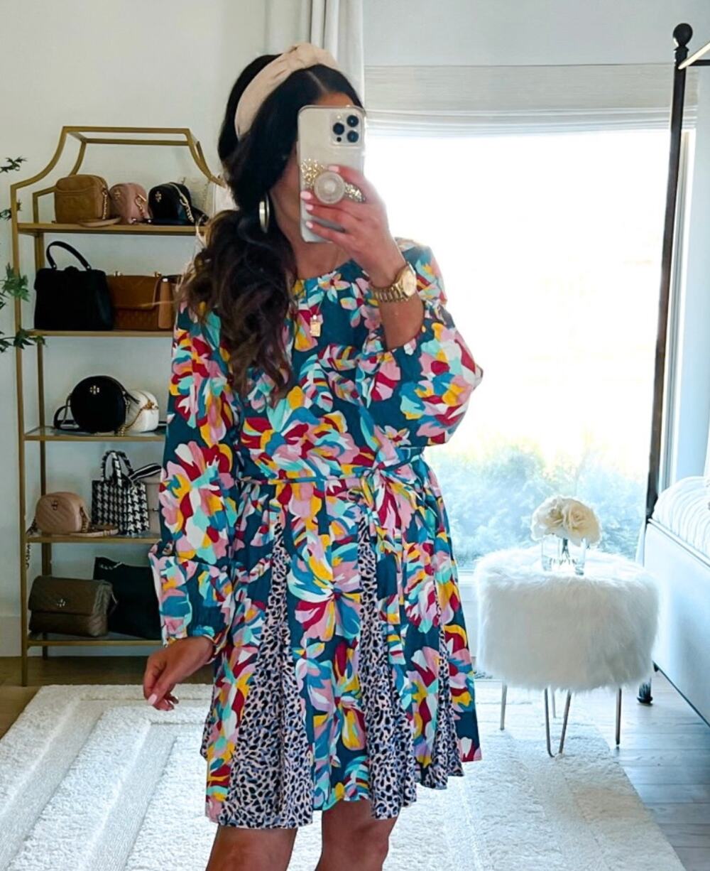 NWT new the GET print mix mini dress size small S